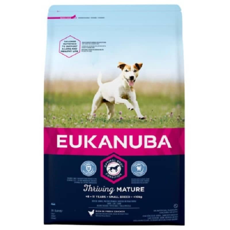 EUKANUBA DOG SMALL MATURE SENIOR sausā barība suņiem Vista 3kg
